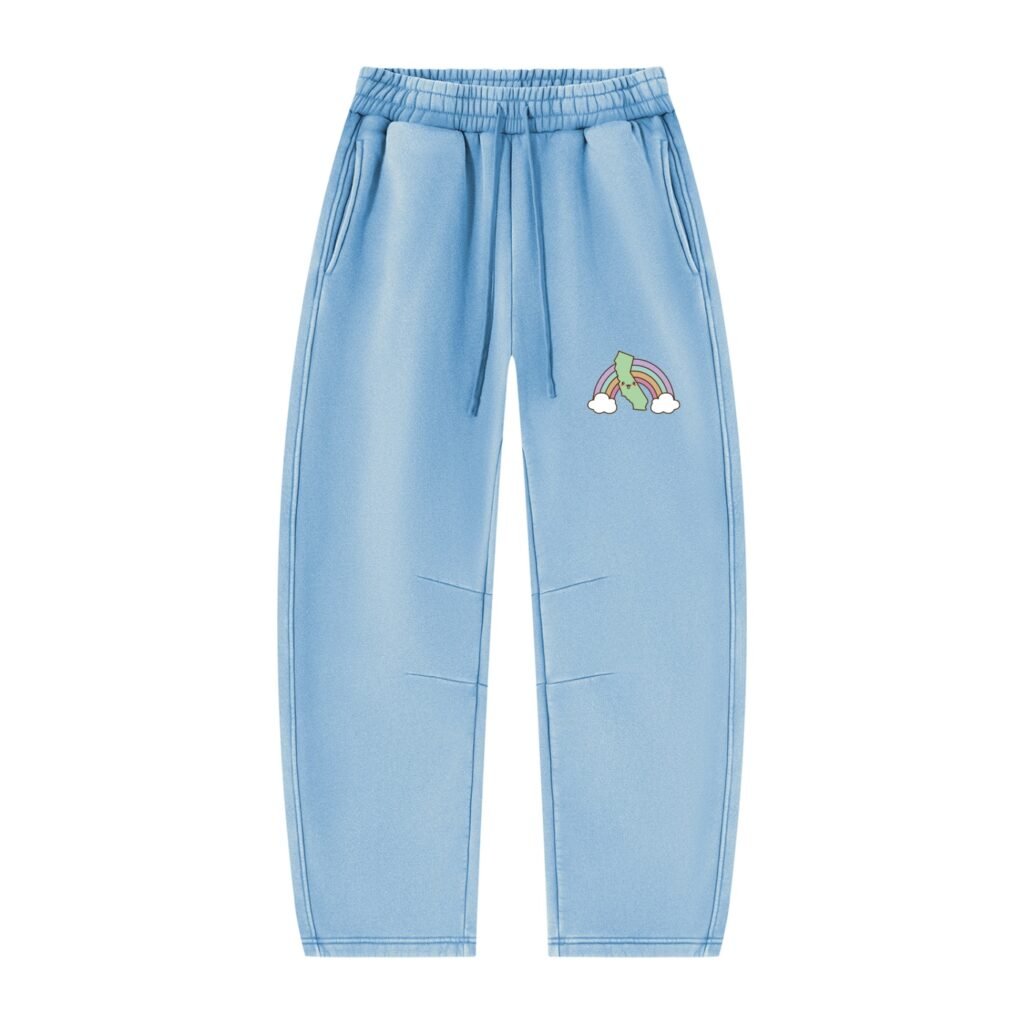Cali Love | Vintage Wash Barrel Leg Fleece Sweatpants