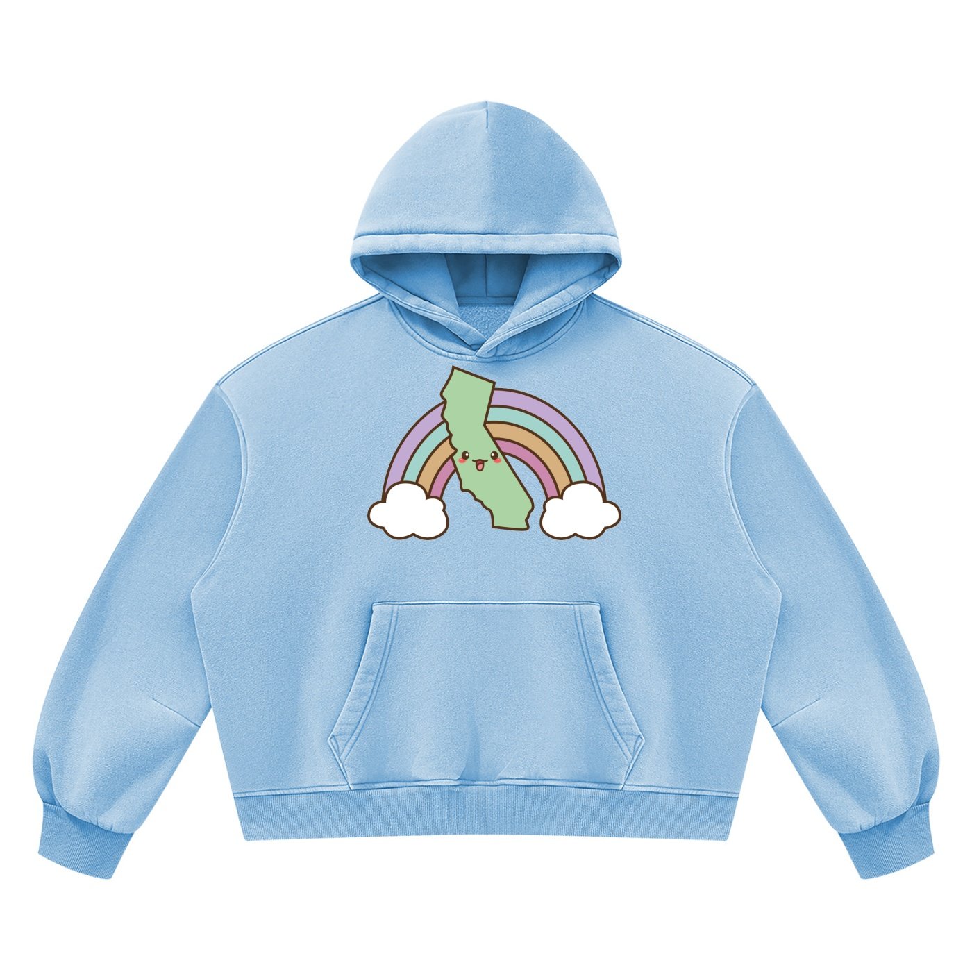 Cali Love | Vintage Wash Boxy Fleece Hoodie